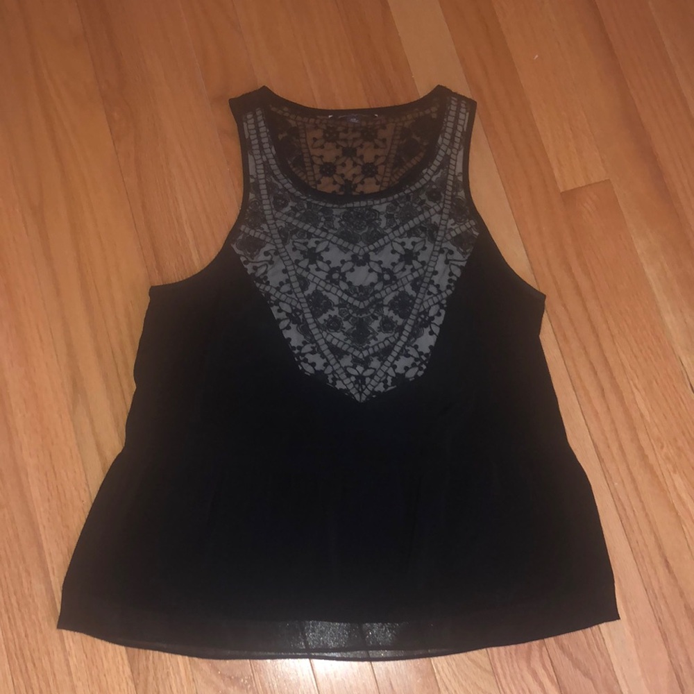 American Eagle Black Lace Sleeveless Top